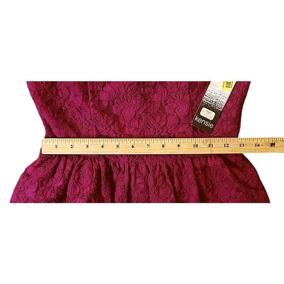 NWT Kensie Pink Lace Cap Sleeve Lined Fit & Flare Dress Small - Picture 3 of 8